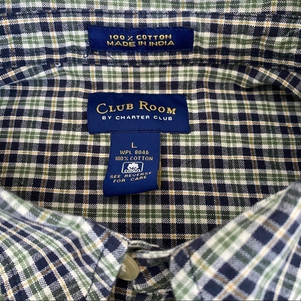 Club Room by Charter Club Button Down Plaid Shirt - Picture 7 of 7